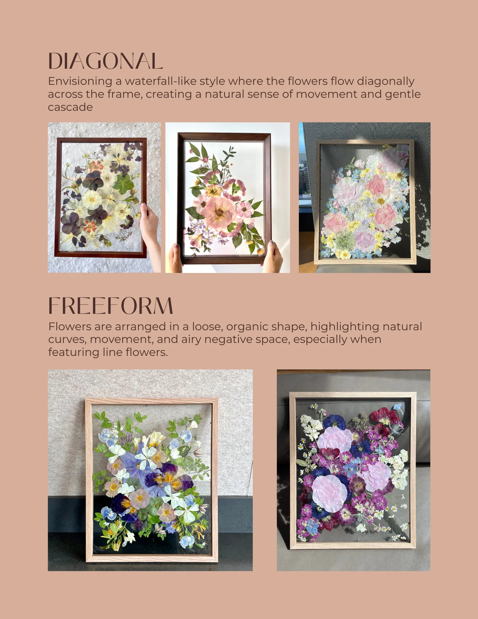 Solid Beige Wood - Custom Bouquet Preservation Wall Art - Image 5