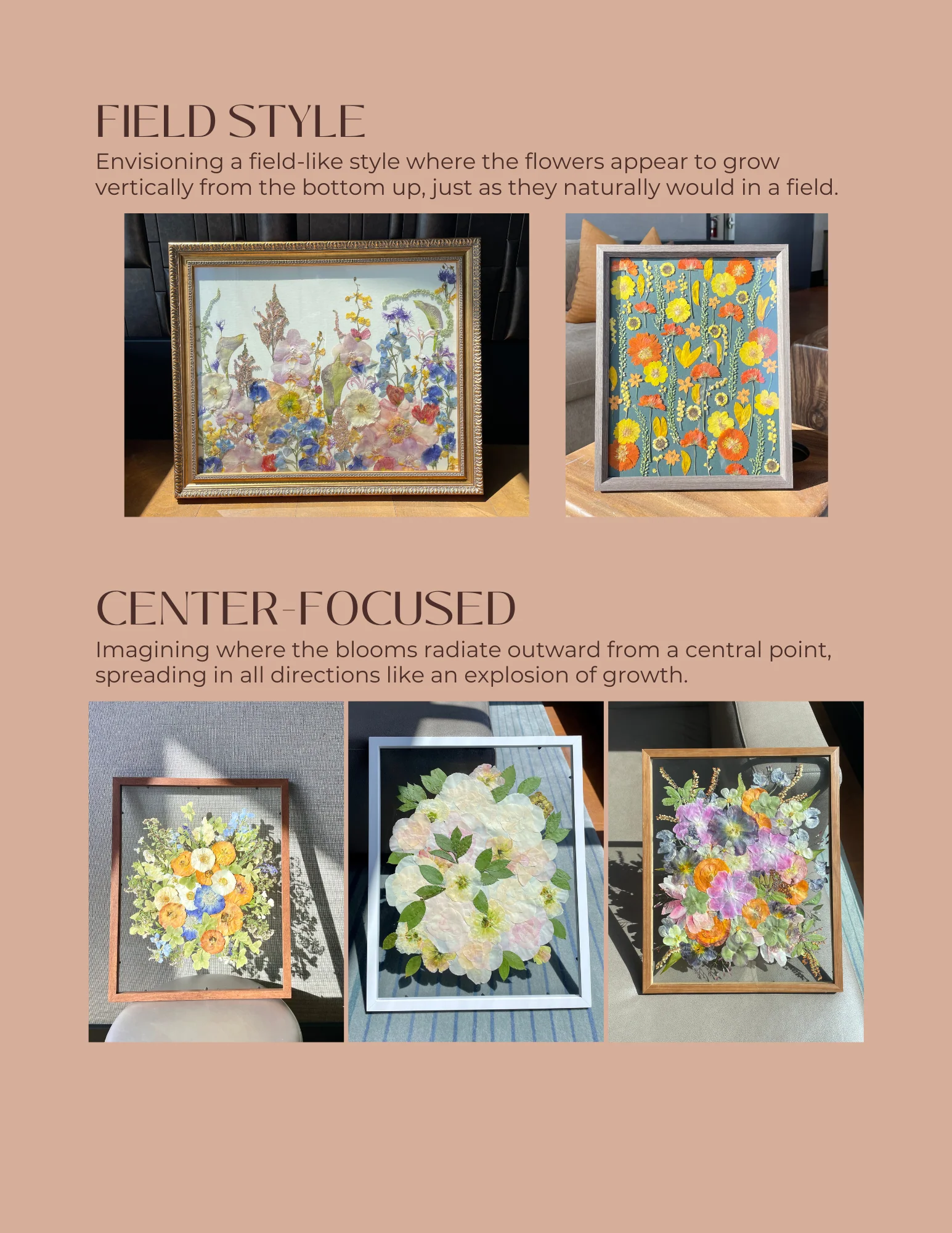 Solid Beige Wood - Custom Bouquet Preservation Wall Art - Image 4